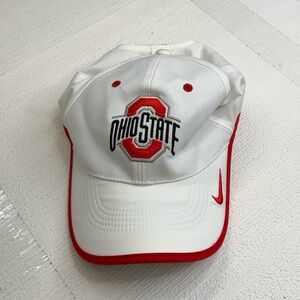 Nike White and Red Ohio State Hat